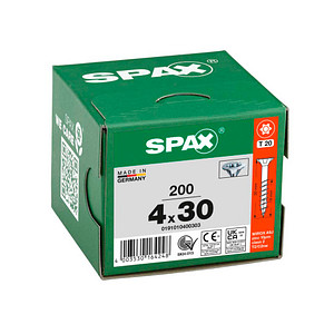 SPAX® Universalschrauben T20 Senkkopf WIROX 30mm  x 4 mm, 200 St.