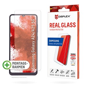 4028778120368 - 0 DISPLEX Panzerglas (10H 2D) für Samsung Galaxy A24 A25 5G Eco-Montagerahmen kratzer-resistent