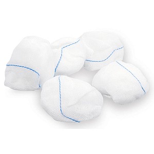 4031287118627 - Mulltupfer mit Röntgenkontrastfaden 1186 Gr Hütchen eigroß weiß 30x 10 St
