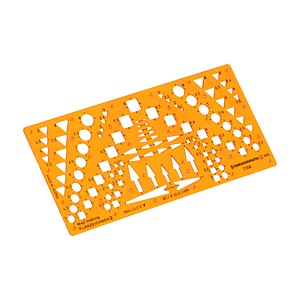 4014509009163 - Kunststoff-Schablone Planzeichnung 7358 orange-transparent 4014509009163 Standardgraph