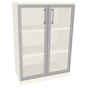 4260672331918 - fm Aktenschrank Oldenburg 4260672331918 weiß Acrylglas klar 2 Fachböden 800 x 442 x 1133 cm