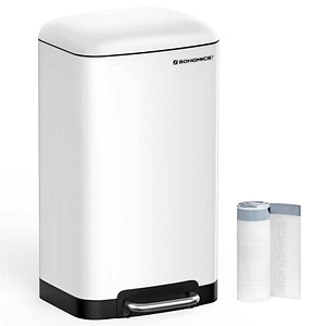 6955880324521 - Songmics - Mülleimer Abfalleimer Abfallbehälter für Küche 30L Treteimer Edelstahl Weiß LTB01W - Weiß 6955880324521 - Songmics - Mülleimer Abfalleimer Abfallbehälter für Küche 30L Treteimer Edelstahl Weiß LTB01W - Weiß