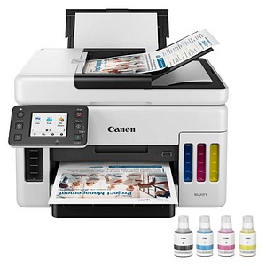 4549292173475 - MAXIFY GX6050 - Multifunktionsdrucker - Farbe - Tintenstrahl - refillable - Legal (216 x 356 mm) A4 (210 x 297 mm) (Original) - A4 Legal (Medien) - bis zu 24 ipm (Drucken) - 350 Blatt - USB 20 LAN Wi-Fi(n) USB-Host
