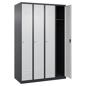 4067521365380 - Spind Classic Plus anthrazitgrau lichtgrau 080000-40-S10028 4 Schließfächer 1200 x 500 x 1850 cm 4067521365380 C+P-Möbel 4067521365380 - Spind Classic Plus anthrazitgrau lichtgrau 080000-40-S10028 4 Schließfächer 1200 x 500 x 1850 cm 4067521365380 C+P-Möbel