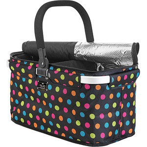 4023012069427 - Einkaufskörbe Falko Duo schwarz mit bunten Punkten 06942 Reißverschluss außen 48x24x28cm Aluminium Polyester schwarz bunt bed 4023012069427 - Einkaufskörbe Falko Duo schwarz mit bunten Punkten 06942 Reißverschluss außen 48x24x28cm Aluminium Polyester schwarz bunt bed