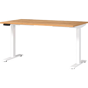 4005949790544 - Sitz-Steh-Schreibtisch JET 7905-242 elektrisch höhenverstellbar 72-120cm (H) 140x80cm (BxT) rechteckig navarra-eiche Weiß 4005949790544 - Sitz-Steh-Schreibtisch JET 7905-242 elektrisch höhenverstellbar 72-120cm (H) 140x80cm (BxT) rechteckig navarra-eiche Weiß