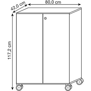 4032062157954 - HAMMERBACHER Aktenschrank Profi V238T3RA G 6 SG graphit buche 2 Fachböden 800 x 420 x 1172 cm 4032062157954 - HAMMERBACHER Aktenschrank Profi V238T3RA G 6 SG graphit buche 2 Fachböden 800 x 420 x 1172 cm