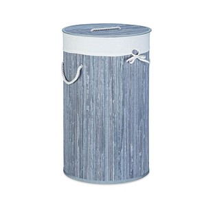 4052025961886 - Relaxdays Wäschekorb Bambus faltbare Wäschetonne mit Deckel Volumen 70 Liter Wäschesack Baumwolle rund Ø 41 cm grau 4052025961886 - Relaxdays Wäschekorb Bambus faltbare Wäschetonne mit Deckel Volumen 70 Liter Wäschesack Baumwolle rund Ø 41 cm grau