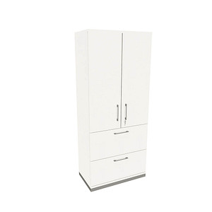 4260649684757 - fm Aktenschrank Oldenburg 4260649684757 weiß 2 Fachböden 800 x 442 x 1869 cm