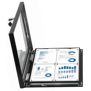 4250504567943 - Schaukasten grau 4x DIN A4 4250504567943 LMG