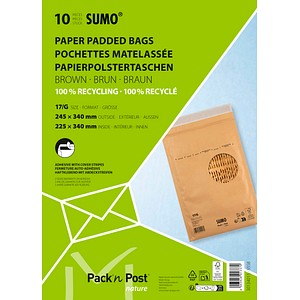 4003928013370 - 10 Polstertaschen SUMO® 1517 braun für DIN C4
