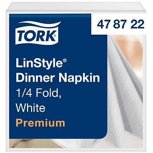 7322542554869 - Servietten LinStyle® Premium weiß 1-lagig 390 x 390 cm 50 St