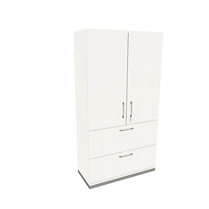 4260649684740 - fm Aktenschrank Oldenburg 4260649684740 weiß 2 Fachböden 1000 x 442 x 1869 cm