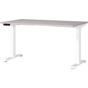 4005949790568 - Sitz-Steh-Schreibtisch JET 7905-617 elektrisch höhenverstellbar 72-120cm (H) 140cmx80cm (BxT) rechteckig kaschmir Weiß 400 4005949790568 - Sitz-Steh-Schreibtisch JET 7905-617 elektrisch höhenverstellbar 72-120cm (H) 140cmx80cm (BxT) rechteckig kaschmir Weiß 400