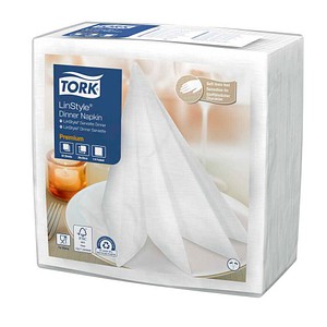 TORK Servietten LinStyle® Premium weiß 1-lagig 39,0 x 39,0 cm, 50 St.