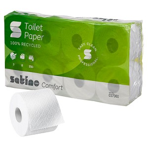 4000735085200 - Toilettenpapier Satino Comfort 037060 3-lagig hochweiß 250 Blatt Rolle 4000735085200 8 Rolle 4000735085200 - Toilettenpapier Satino Comfort 037060 3-lagig hochweiß 250 Blatt Rolle 4000735085200 8 Rolle