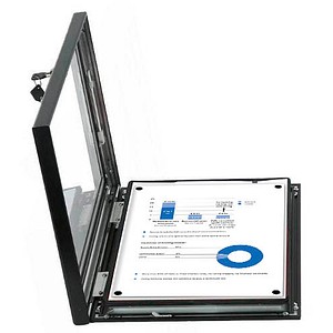 4250504568025 - Schaukasten grau 1x DIN A4 4250504568025 LMG
