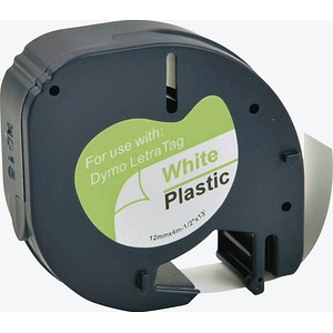 6941881284254 - Premium Schriftband 12mm4m komp zu 91221S0721660 schwarz auf weiß 6941881284254 G und G