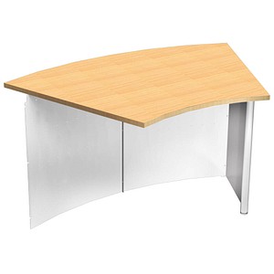 4044917416079 - Anbautisch Genua 45° Buche 1265 cm x 72 cm x 80 cm Büroschreibtische von Büromöbel Experte