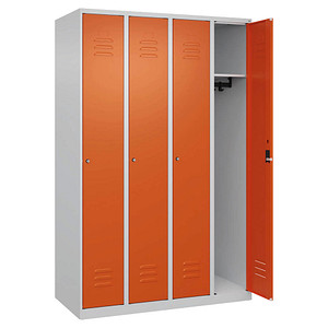 4067521415092 - Spind Classic Plus reinorange lichtgrau 080000-40-S10031 4 Schließfächer 1200 x 500 x 1850 cm 4067521415092 C+P-Möbel 4067521415092 - Spind Classic Plus reinorange lichtgrau 080000-40-S10031 4 Schließfächer 1200 x 500 x 1850 cm 4067521415092 C+P-Möbel