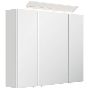 POSSEIK Spiegel mit Beleuchtung 75 weiß glanz 75,0 x 17,0 x 62,0 cm