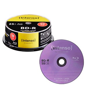Intenso Blu-ray BD-R 50 GB, 25 St.