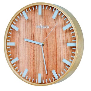 4250594533729 - Funkwanduhr weiß braun Holz Ø 300 cm 4250594533729 Peweta