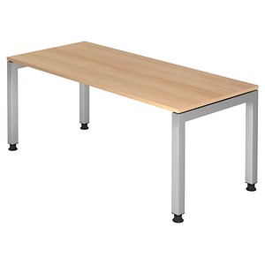 4032062164884 - HAMMERBACHER JS19 höhenverstellbarer Schreibtisch eiche rechteckig 4-Fuß-Gestell silber 1800 x 800 cm 4032062164884 - HAMMERBACHER JS19 höhenverstellbarer Schreibtisch eiche rechteckig 4-Fuß-Gestell silber 1800 x 800 cm