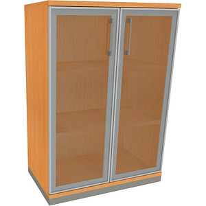 4260429767908 - fm Aktenschrank Oldenburg 4260429767908 buche Acrylglas satiniert 2 Fachböden 800 x 442 x 1133 cm