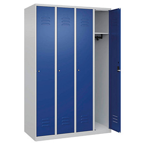 4067521365175 - Spind Classic Plus lichtgrau enzianblau 080000-40-S10024 4 Schließfächer 1200 x 500 x 1850 cm 4067521365175 C+P-Möbel