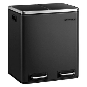 6955880391752 - Küchenkorb Abfallbehälter aus Stahl 2 x 15 l Stufenbehälter mit Inneneimern und Griffen Absenkautomatik Geruchsabsorber schwarz LTB30BK 6955880391752 - Küchenkorb Abfallbehälter aus Stahl 2 x 15 l Stufenbehälter mit Inneneimern und Griffen Absenkautomatik Geruchsabsorber schwarz LTB30BK