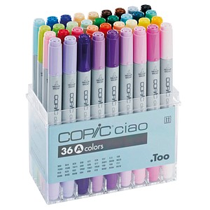 COPIC® Ciao A Layoutmarker-Set farbsortiert 1,0 + 6,0 mm, 36 St.