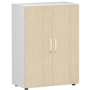 4038933486345 - Aktenschrank Flex S-383102-AW weiß ahorn 2 Fachböden 800 x 420 x 1104 cm