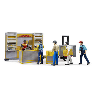 4001702622510 - bworld 62251 DHL Paketshop mit Handhubstapler Spielset 4001702622510 bruder