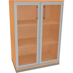 4260429767953 - fm Aktenschrank Oldenburg 4260429767953 buche Acrylglas klar 2 Fachböden 800 x 442 x 1133 cm