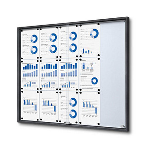 8596052168680 - Schaukasten SLIM grau 15x DIN A4 8596052168680 Showdown Displays