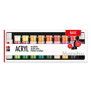 4007751740069 - 35 Basic Acrylfarben farbsortiert 32 x 35 und 2 x 590 ml 4007751740069 112 Milliliter 4007751740069 - 35 Basic Acrylfarben farbsortiert 32 x 35 und 2 x 590 ml 4007751740069 112 Milliliter