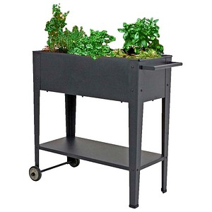 Hochbeet VIOLETTA Metall anthrazit rechteckig 820 x 800 cm 4041908118141 Garden Pleasure