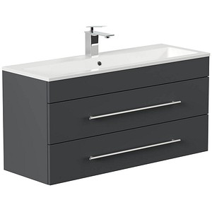 4251982676530 - POSSEIK Waschbecken mit Unterschrank PORTUS SLIMLINE 1000 grafit 1000 x 360 x 496 cm