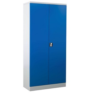 4260610840205 - Putzmittelschrank 111273 lichtgrau enzianblau 800 x 380 x 1800 cm aufgebaut