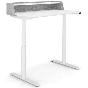 4049694004495 - Sekretär desk home DH10WS-RE001 elektrisch höhenverstellbar 65 -128cm (H) 120cmx70cm (BxT) rechteckig weiß   Weiß 4049694004