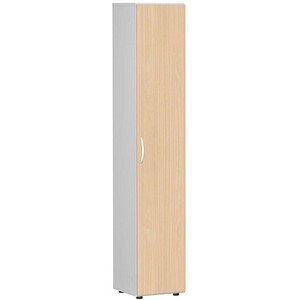 4038933486499 - Aktenschrank Flex S-346100-BL lichtgrau buche 5 Fachböden 400 x 420 x 2160 cm