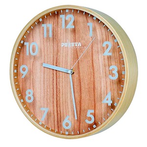 4250594533712 - Funkwanduhr weiß braun Holz Ø 300 cm 4250594533712 Peweta 4250594533712 - Funkwanduhr weiß braun Holz Ø 300 cm 4250594533712 Peweta