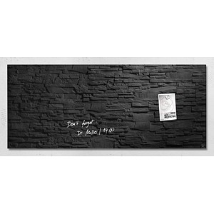 4004360849886 - Glas-Magnetboard artverum GL 249 130x55cm schwarz Design Schiefer Stone 4004360849886 Sigel 4004360849886 - Glas-Magnetboard artverum GL 249 130x55cm schwarz Design Schiefer Stone 4004360849886 Sigel