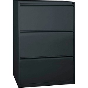 4260090172353 - Hängeregistraturschrank schwarz 3 Schubladen 760 x 620 x 1010 cm