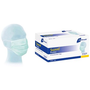 Meditrade® medizinischer Mundschutz Suavel® Protec DIN EN 14683:2019 Typ II R, 50 St.