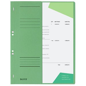 4002432306862 - Ösenhefter 3741-00-55 A4 grün halber Vorderdeckel Recycling-Manilakarton 250g 4002432306862 Leitz