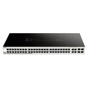0790069468551 - Dlink - D-Link DGS-1210-48 E - Switch 48 Gigabit Ports und 4 sfp Combo Ports 100 1000 Mbps 1U Höhe Auto vlan für Videoüberwachung und IP-Telefonie
