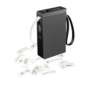 4030152954131 - Etikettendrucker Etikettiergerät Beschriftungsgerät selbstklebend Labeldrucker Kabelloser Mini Label Printer mit iOS Android Zuhause Büro Bluetooth P22 schwarz
