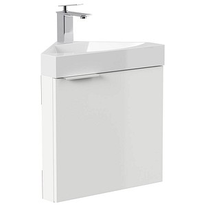 4251982674086 - POSSEIK Waschbecken mit Unterschrank DELTA SLIMLINE weiß glanz 520 x 370 x 550 cm